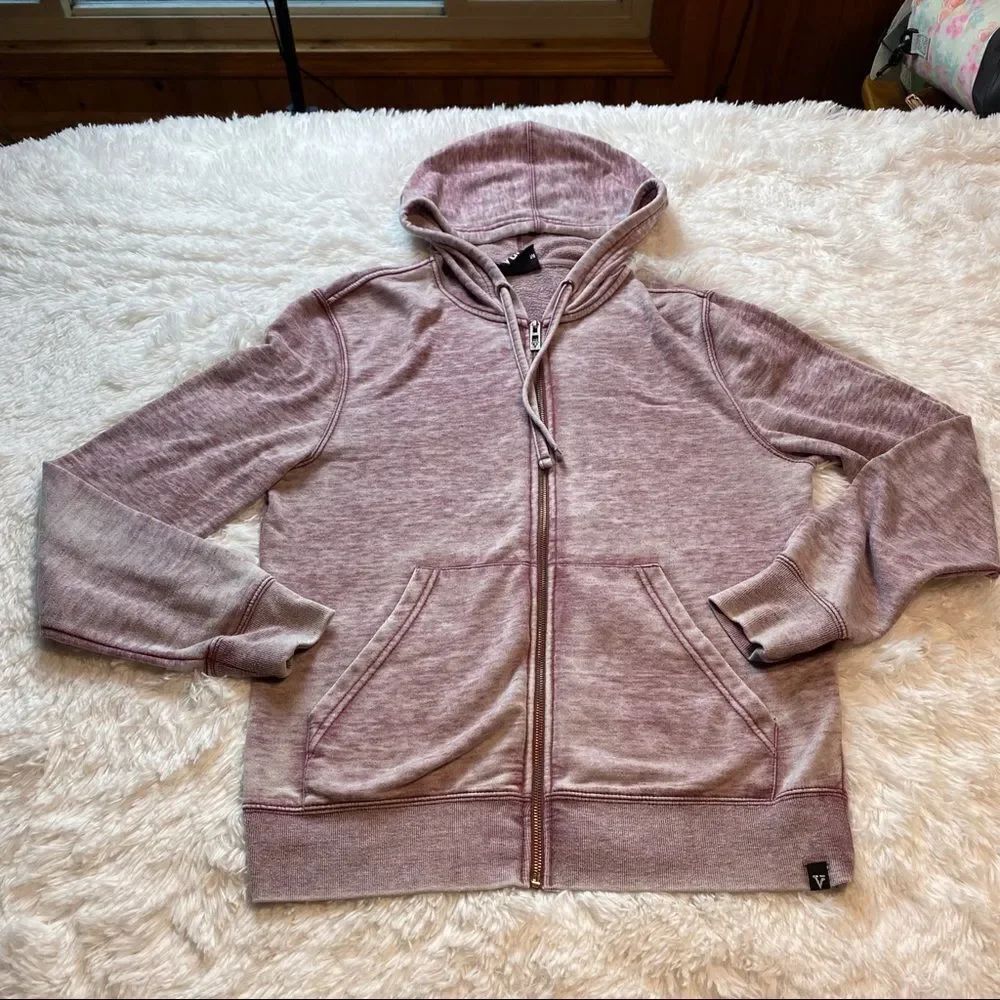 Vurt Hooded Front Zip Light Weight Sweat Jacket Size Medium